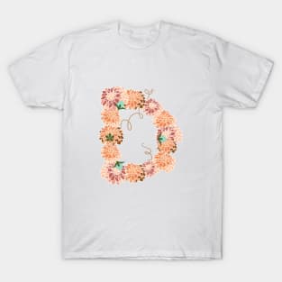 Letter D Floral T-Shirt